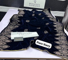 VELVET HEAVY EMBROIDERED SHAWLS READY TO WEAR