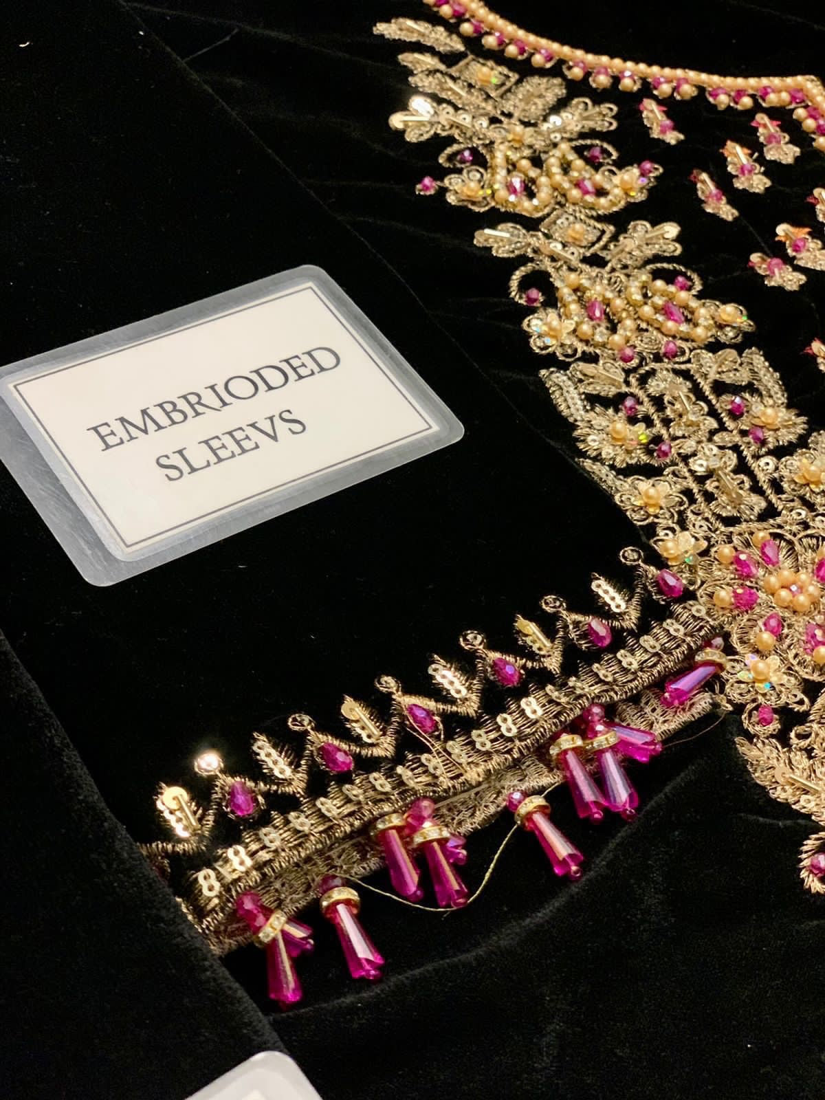 JAZMIN VELVET EMBROIDERED 3 PIECE