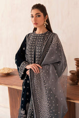 BATOUQ VELVET 059-SK EMBROIDERED 3 PIECE