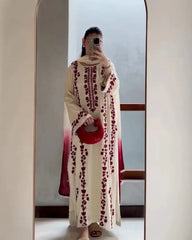 LATEST HIT DHANAK EMBROIDERED 3 PIECE WITH TIE AND DIE DUPTTA