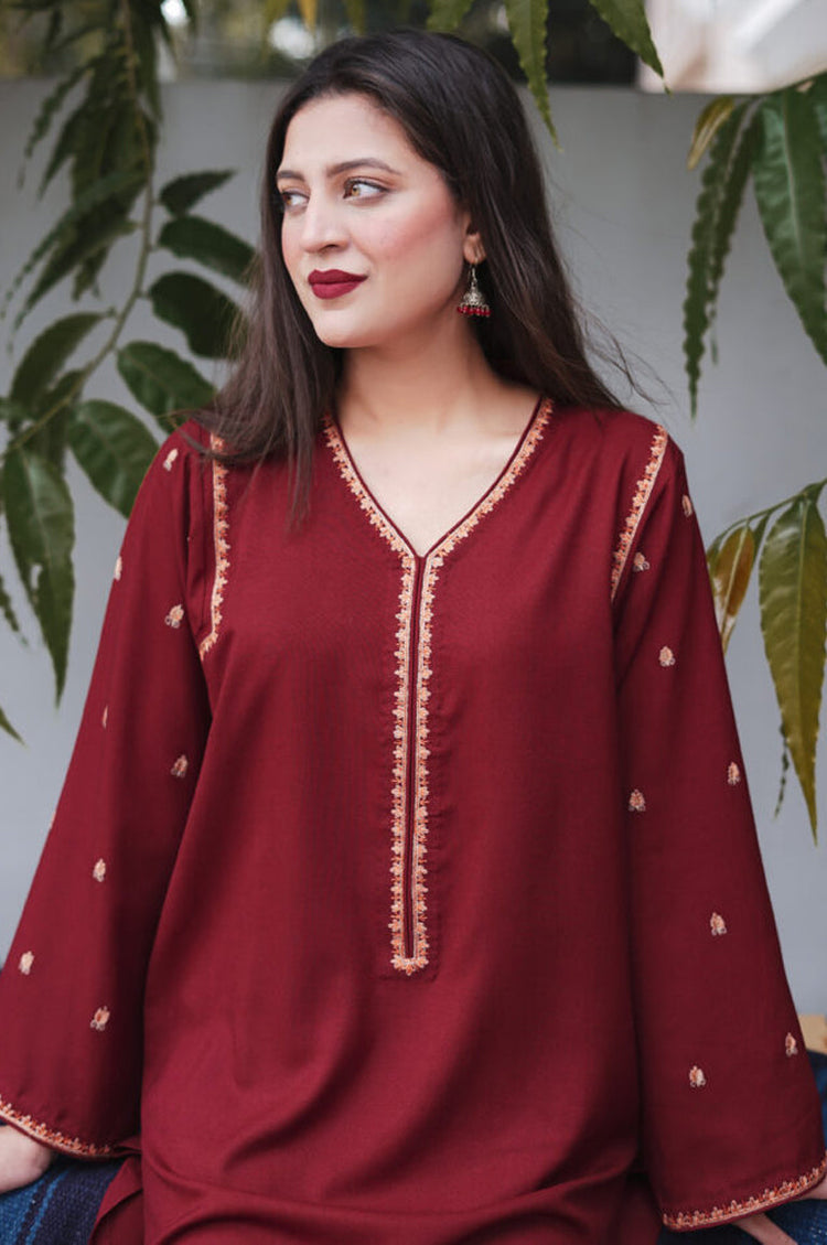 ASLIGN CASUALLY WEAR DHANAK WOOL EMBROIDERED 3 PIECE