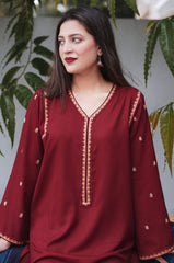 ASLIGN CASUALLY WEAR DHANAK WOOL EMBROIDERED 3 PIECE
