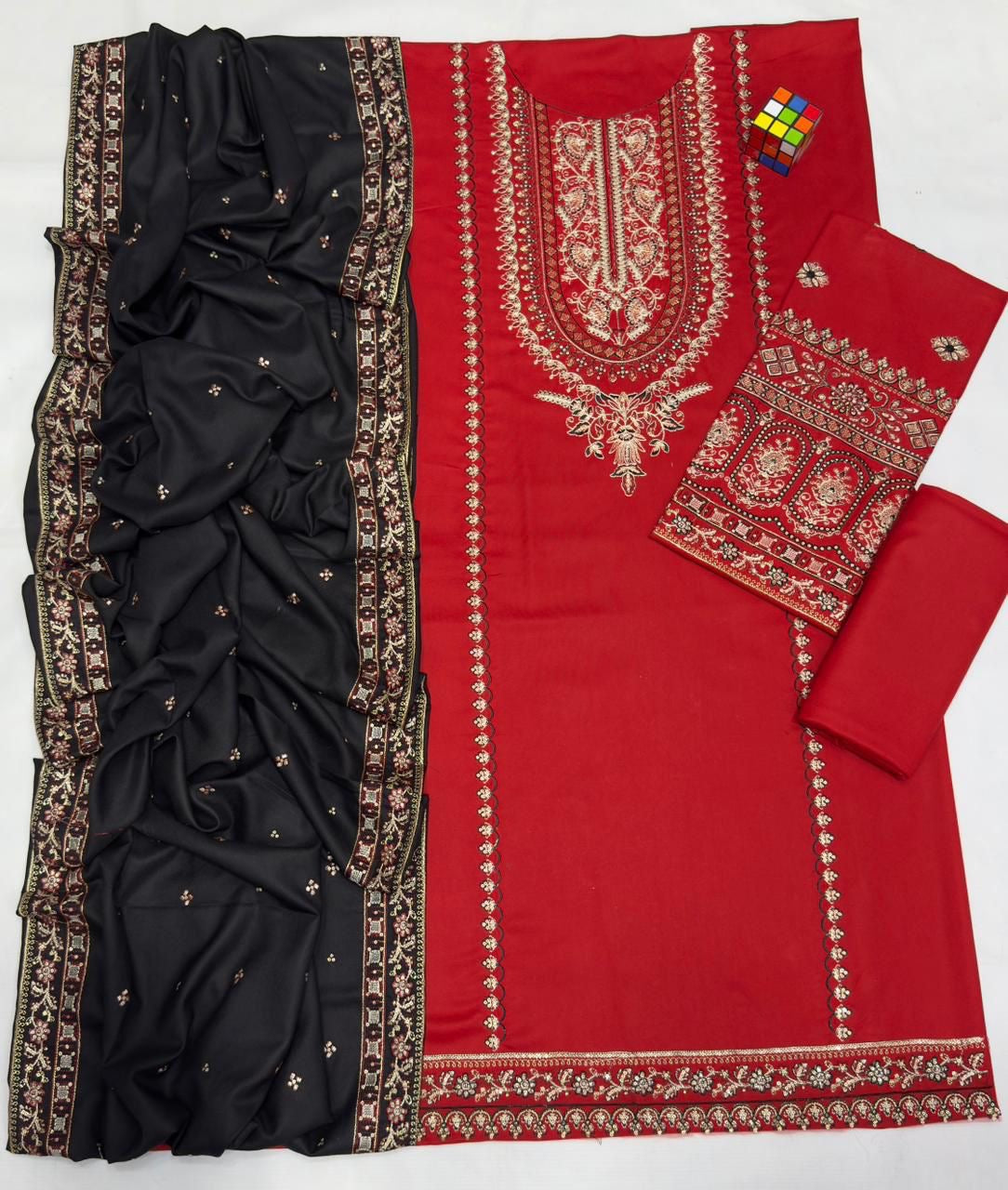 BATIK BRAND DHANAK EMBROIDERED 3 PIECE