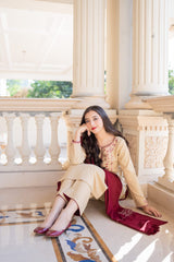 ASLIGN CASUALLY WEAR EMBROIDERED DHANAK WOOL 3 PIECE